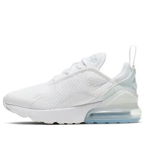 Size 11C‎ Nike Youth Air Max 270 (PS) Preschool AO2372-103 White Metallic Silver